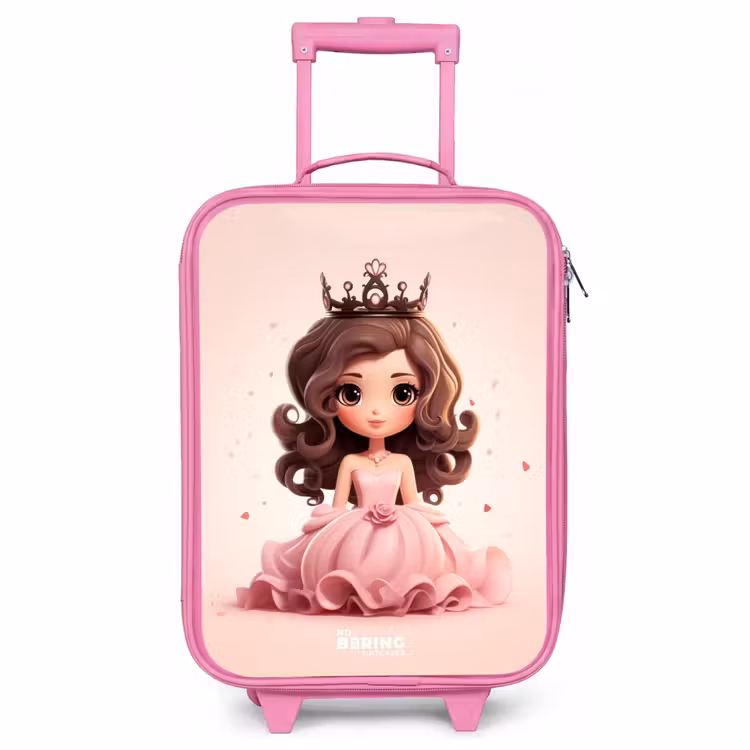 Children's suitcase - Pink - Princess in a pink dress with crown — 1