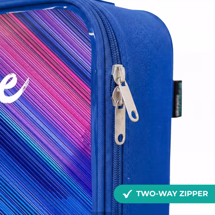 Children's suitcase with name - Blue - Neon - Stripes - Abstract - Blue - Pink — 6