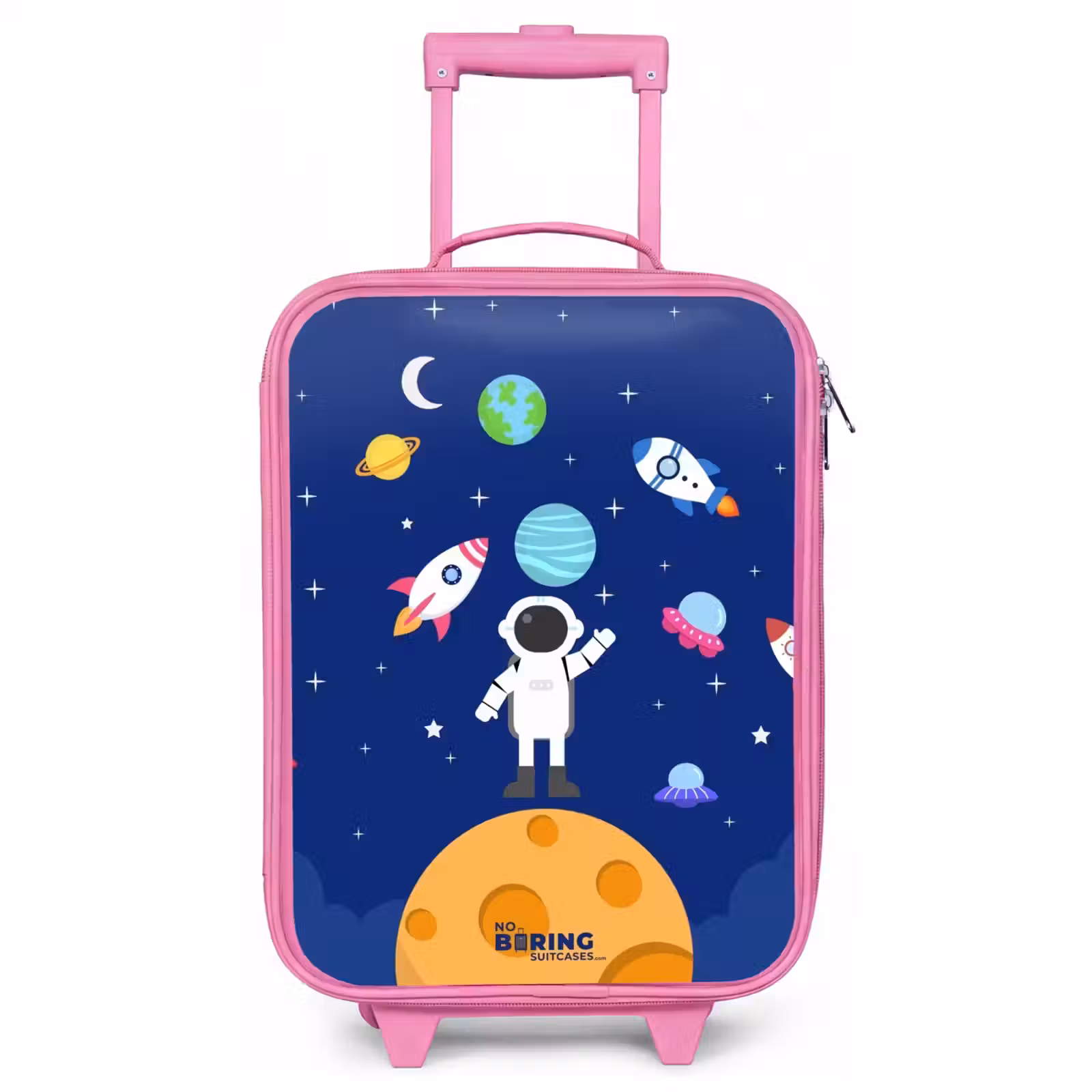 Children's suitcase - Pink - Astronaut on a planet — 1