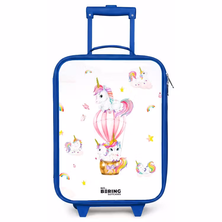 Children's suitcase - Blue - Airy unicorns — 1