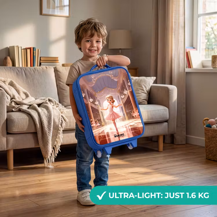 Children's suitcase - Blue - Dancing ballerina in a pink tutu — 3