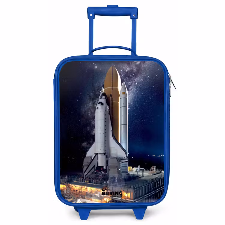 Children's suitcase - Blue - Space shuttle ready to take off — 1