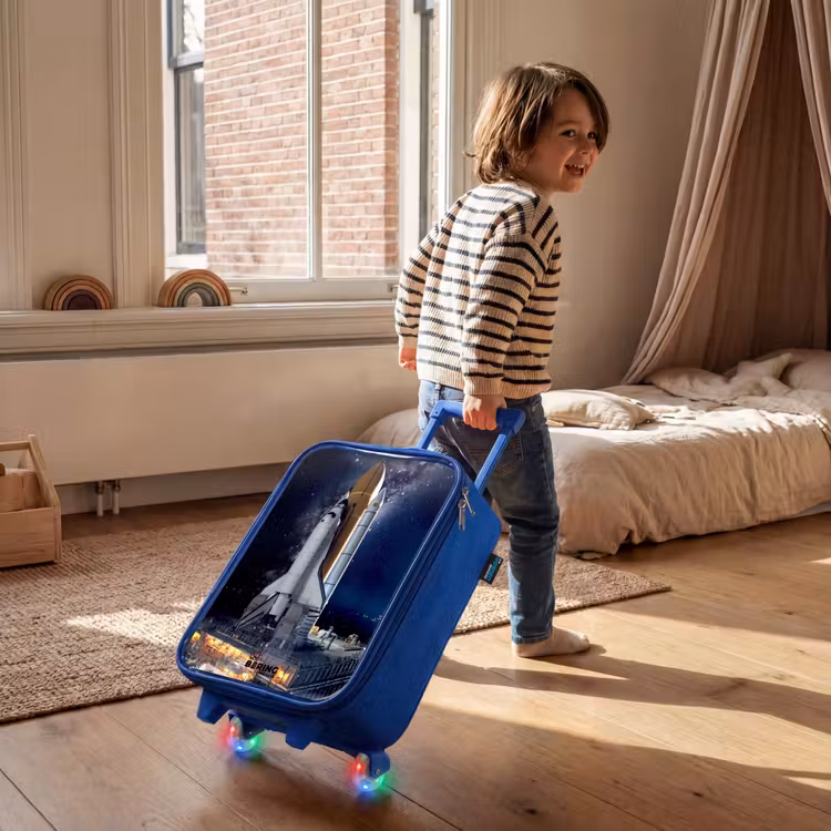 Children's suitcase - Blue - Space shuttle ready to take off — 2