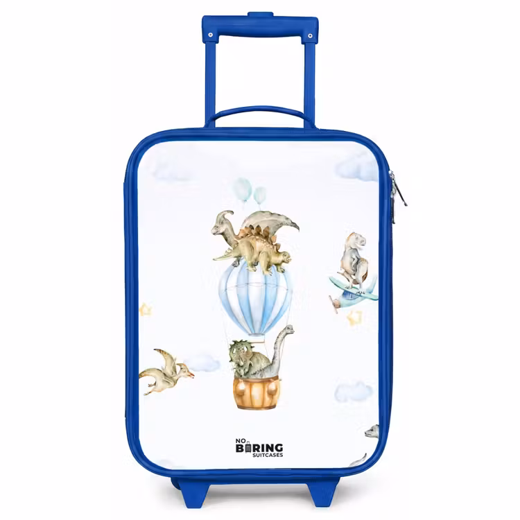 Children's suitcase - Blue - Wandering dinosaurs — 1