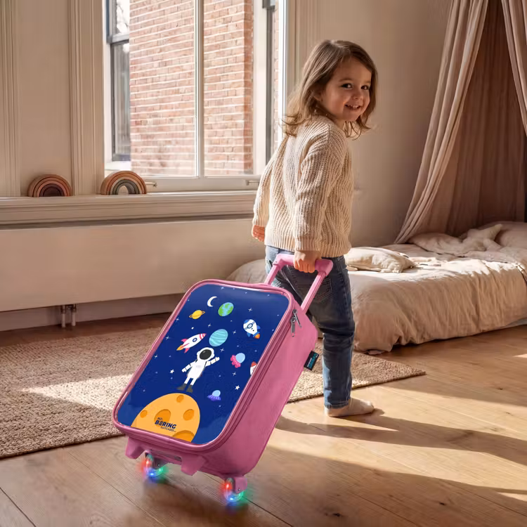 Children's suitcase - Pink - Astronaut on a planet — 2