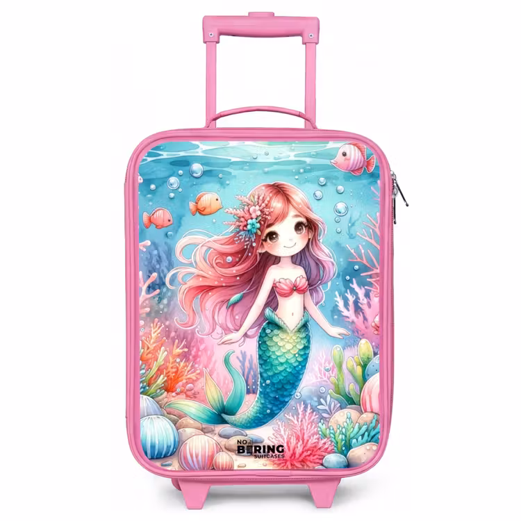 Children's suitcase - Pink - Kira crystal tail — 1