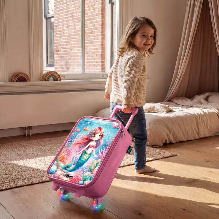 Children's suitcase - Pink - Kira crystal tail — 2