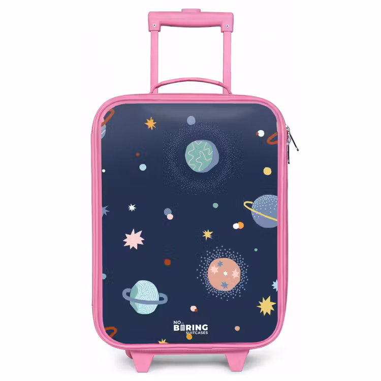 Children's suitcase - Pink - Pattern of planets — 1
