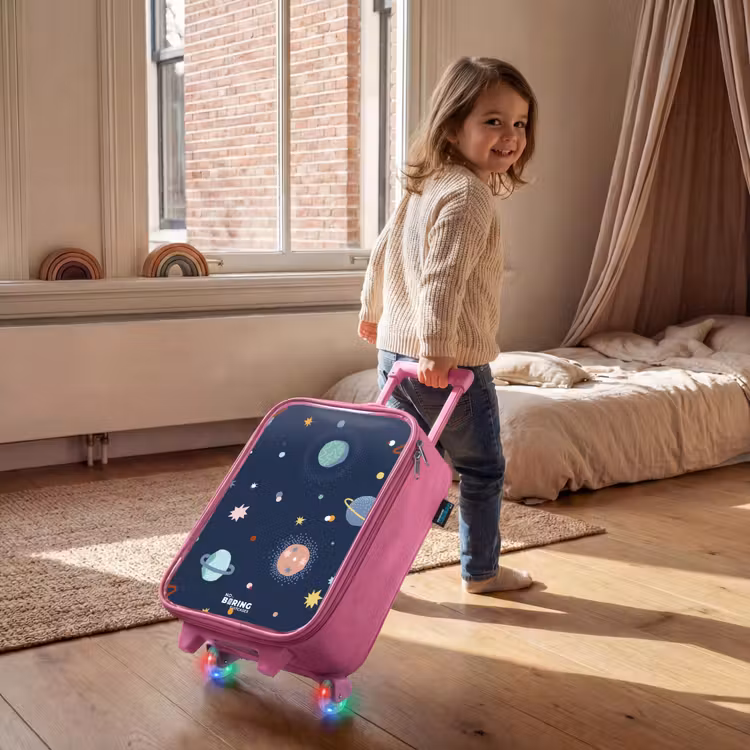 Children's suitcase - Pink - Pattern of planets — 2
