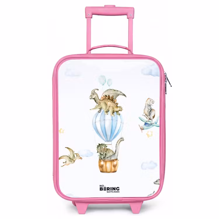 Children's suitcase - Pink - Wandering dinosaurs — 1