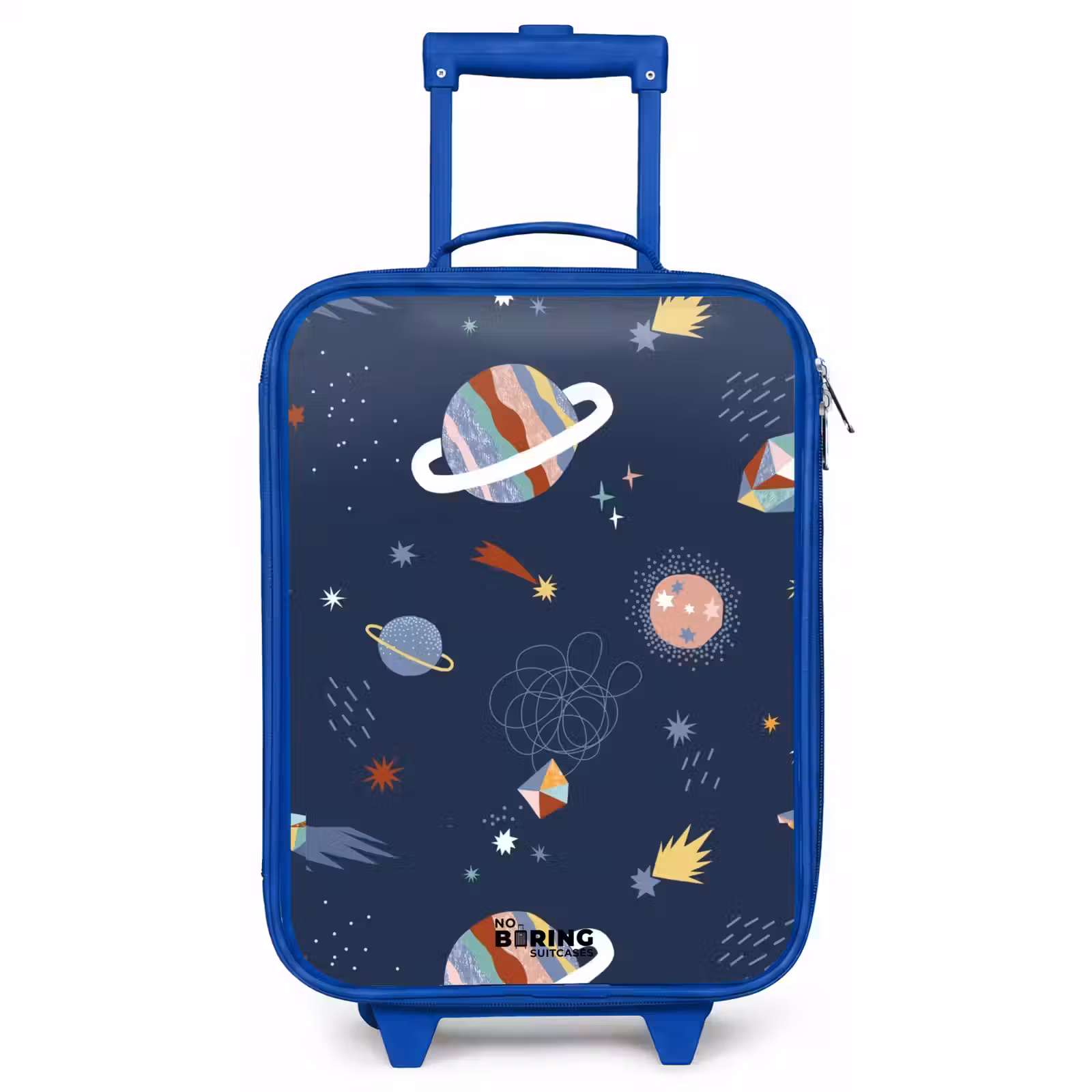 Children's suitcase - Blue - colorful planets on a dark background — 1