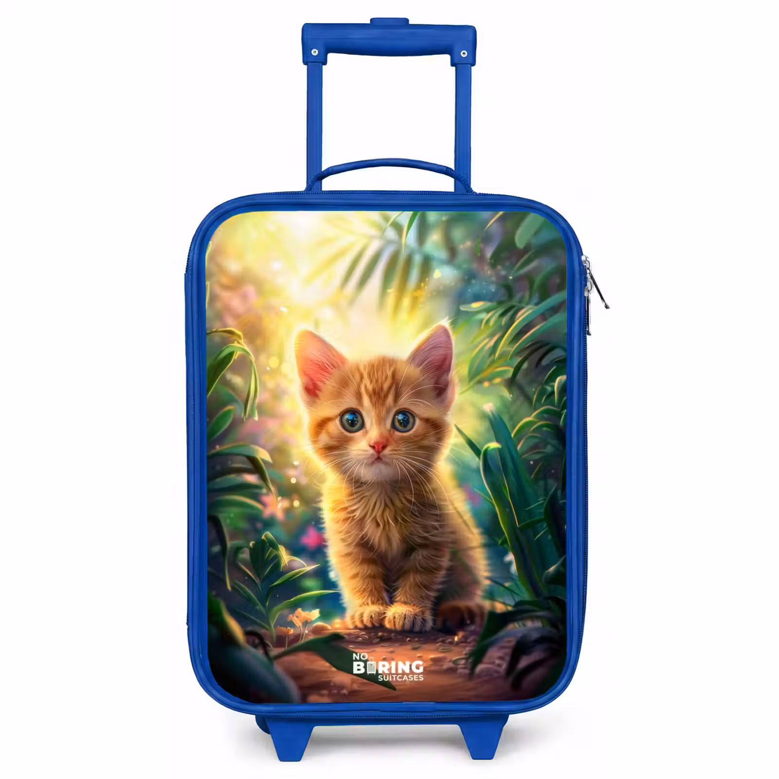 Children's suitcase - Blue - Red kitte in green nature — 1