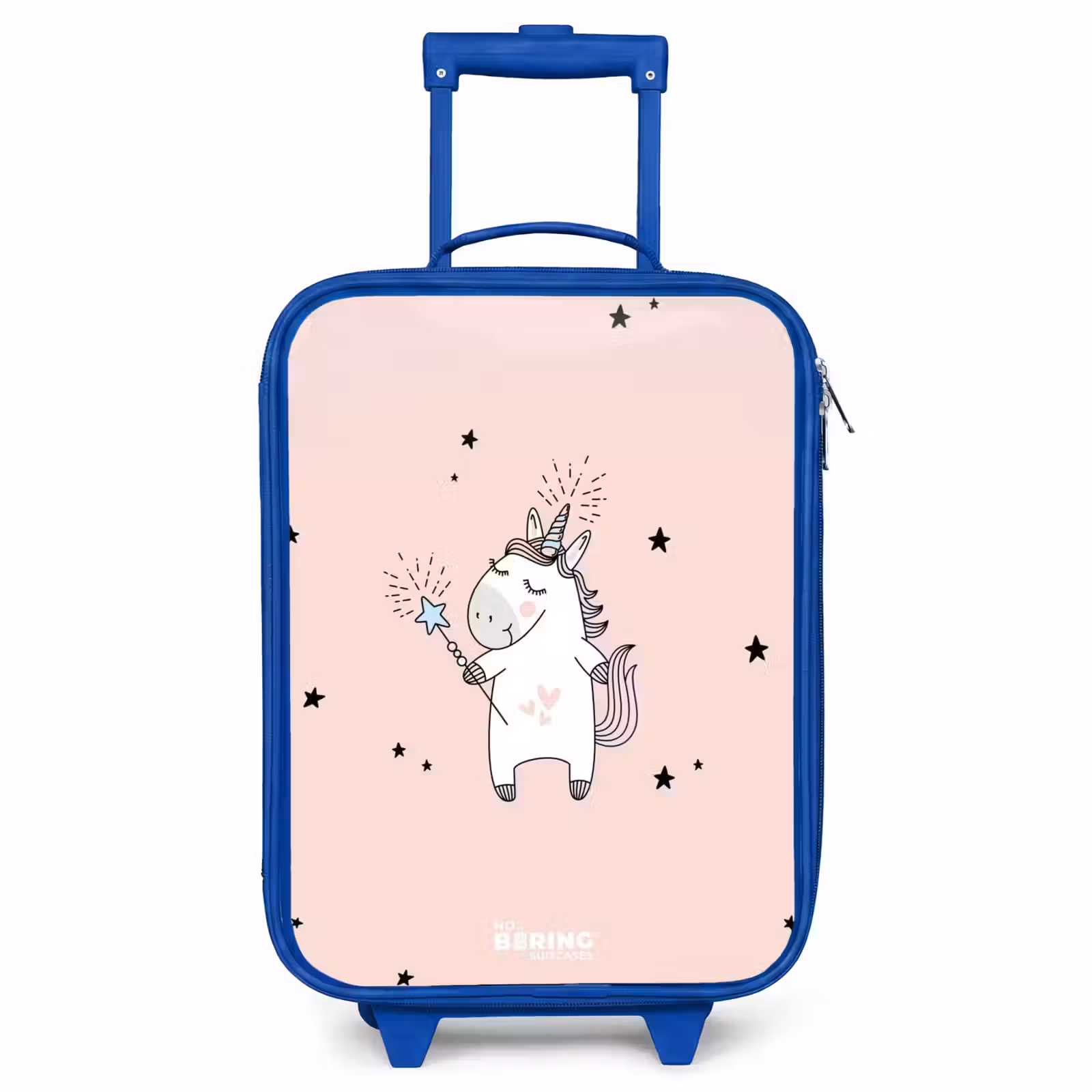 Children's suitcase - Blue - Signed unicorn with magic wand — 1