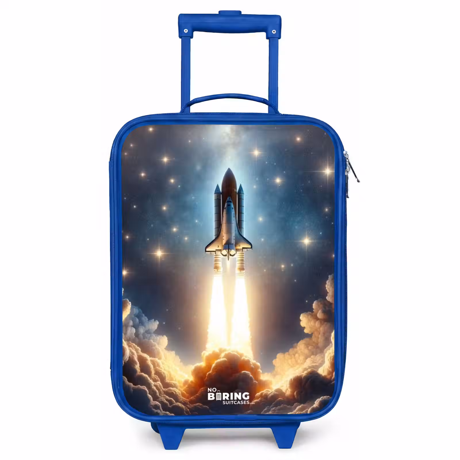 Children's suitcase - Blue - Spaceship taking off among the stars — 1