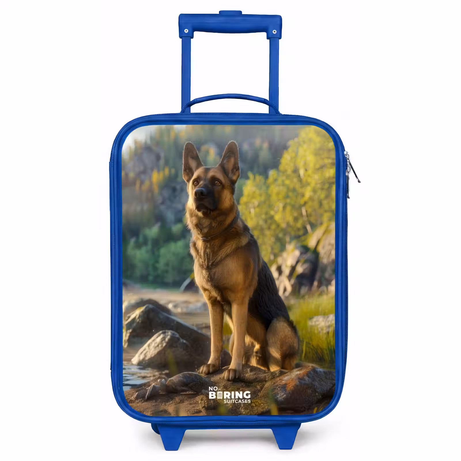Children's suitcase - Blue - Watching sheepdog on the rocks — 1