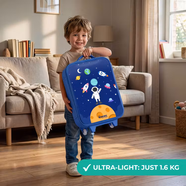Children's suitcase - Blue - Astronaut on a planet — 3