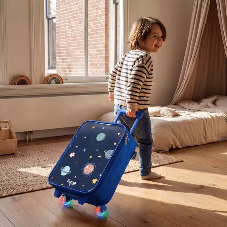 Children's suitcase - Blue - Pattern of planets — 2