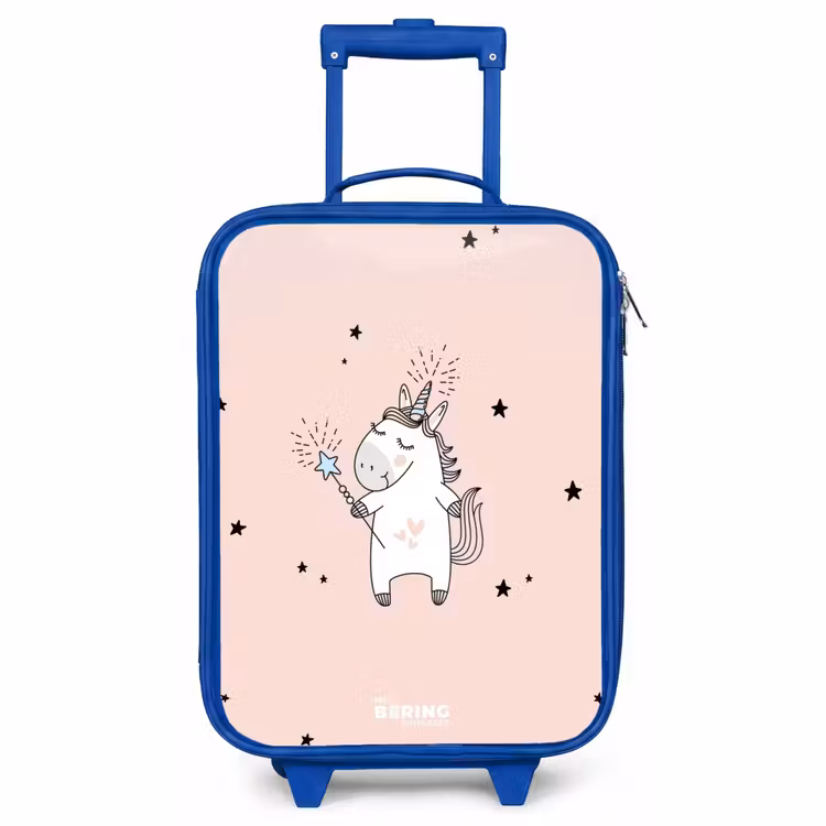 Children's suitcase - Blue - Signed unicorn with magic wand — 1