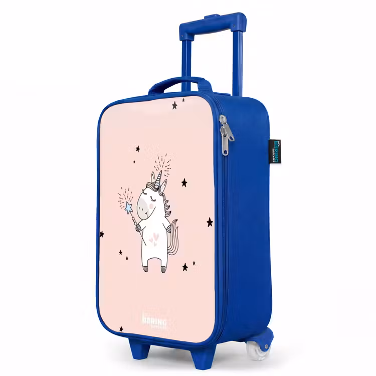 Children's suitcase - Blue - Signed unicorn with magic wand — 5