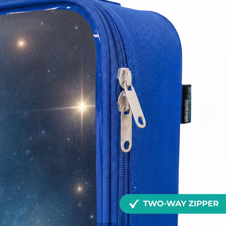 Children's suitcase - Blue - Spaceship taking off among the stars — 6