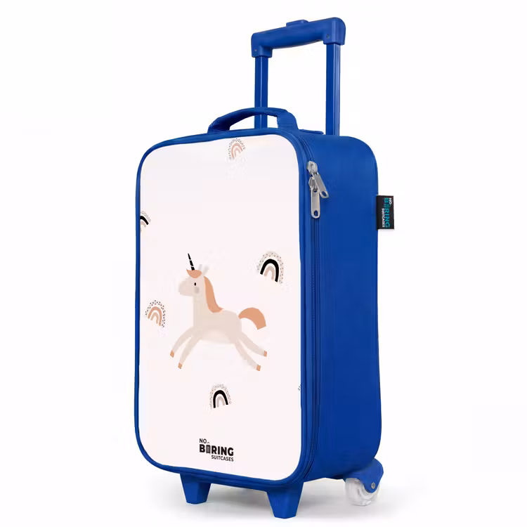 Children's suitcase - Blue - Unicorn with orange mane — 5