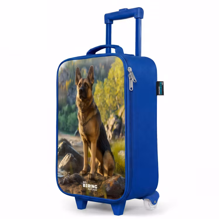 Children's suitcase - Blue - Watching sheepdog on the rocks — 5