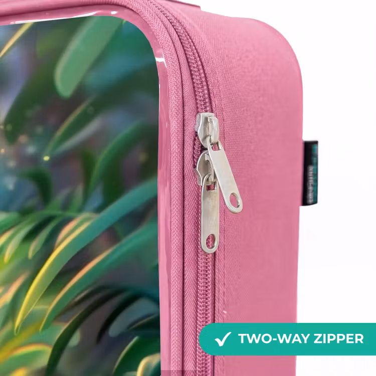 Children's suitcase - Pink - Red kitte in green nature — 4