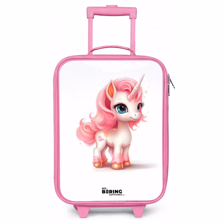Children's suitcase - Pink - Unicorn with pink mane — 1