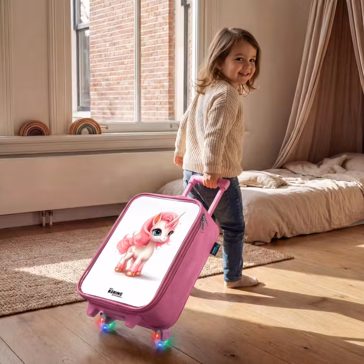 Children's suitcase - Pink - Unicorn with pink mane — 2