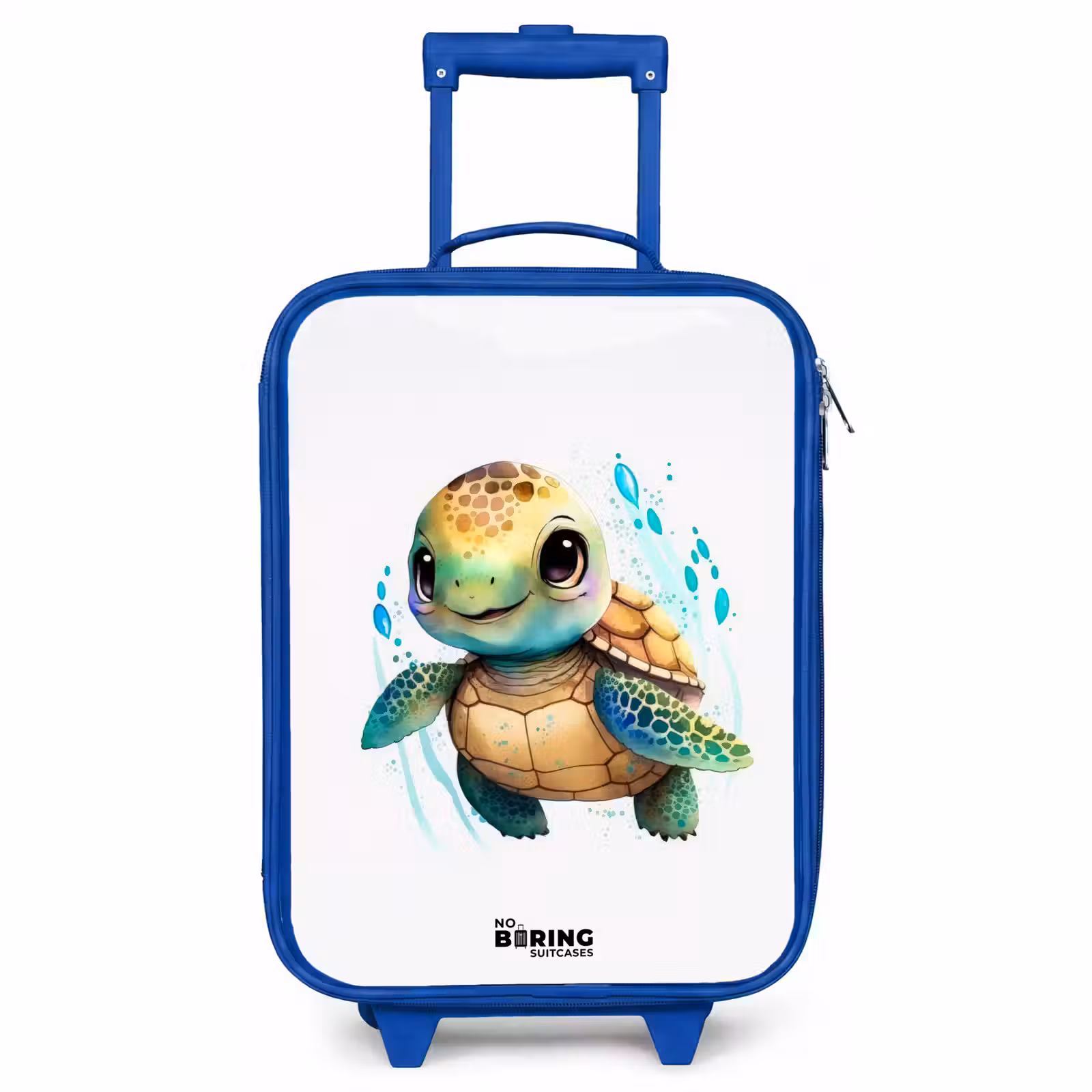 Children's suitcase - Blue - Turtle - Water colors - Animals — 1