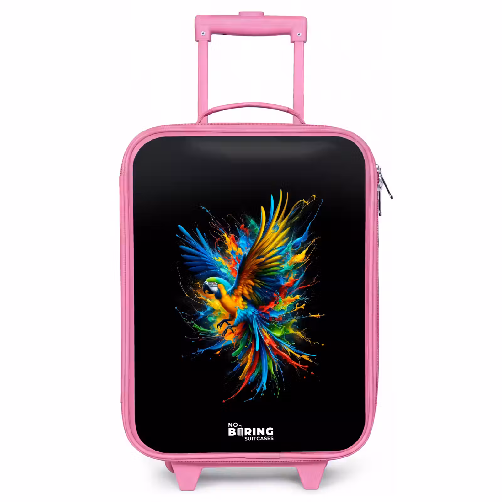 Children's suitcase - Pink - Colorful parrot — 1