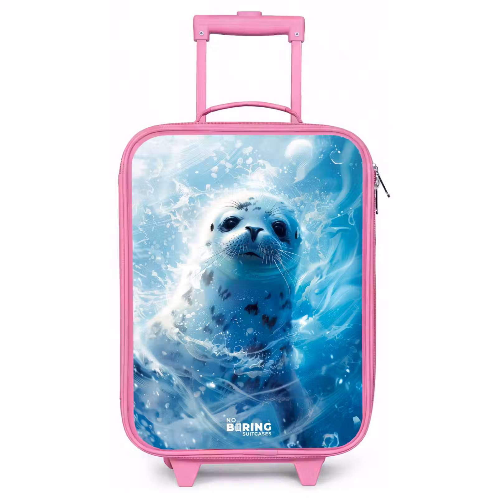 Children's suitcase - Pink - Seal pup in clear blue water — 1