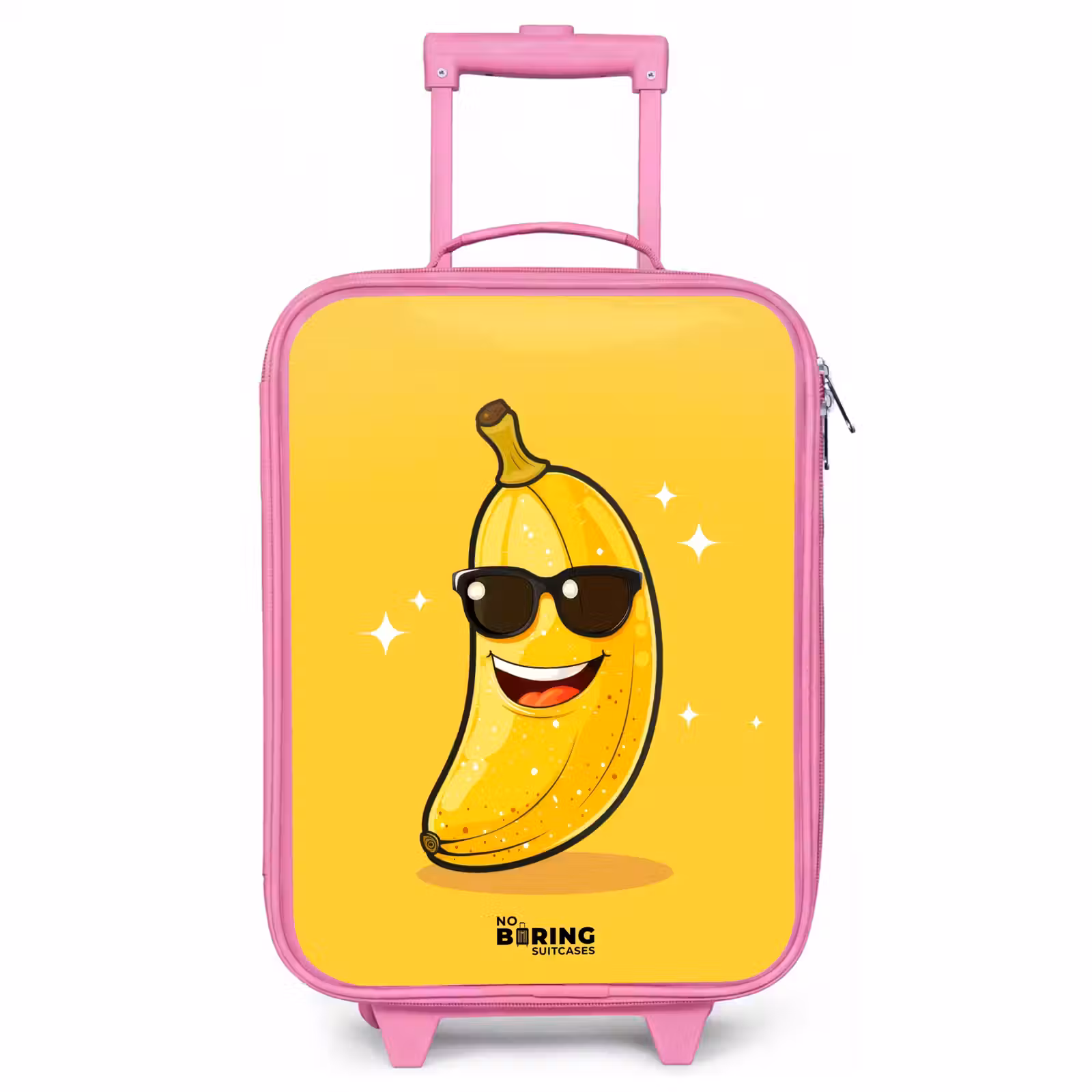 Children's suitcase - Pink - Smiling banana with black sunglasses — 1