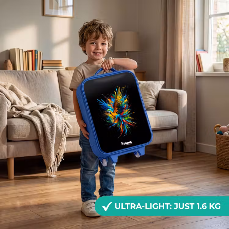 Children's suitcase - Blue - Colorful parrot — 3