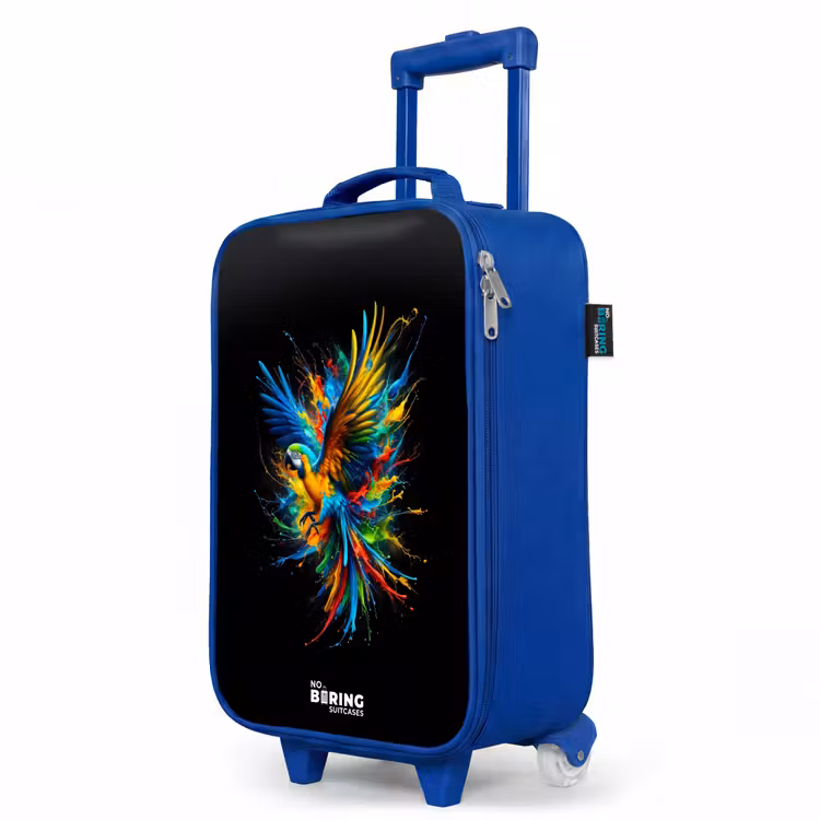 Children's suitcase - Blue - Colorful parrot — 5