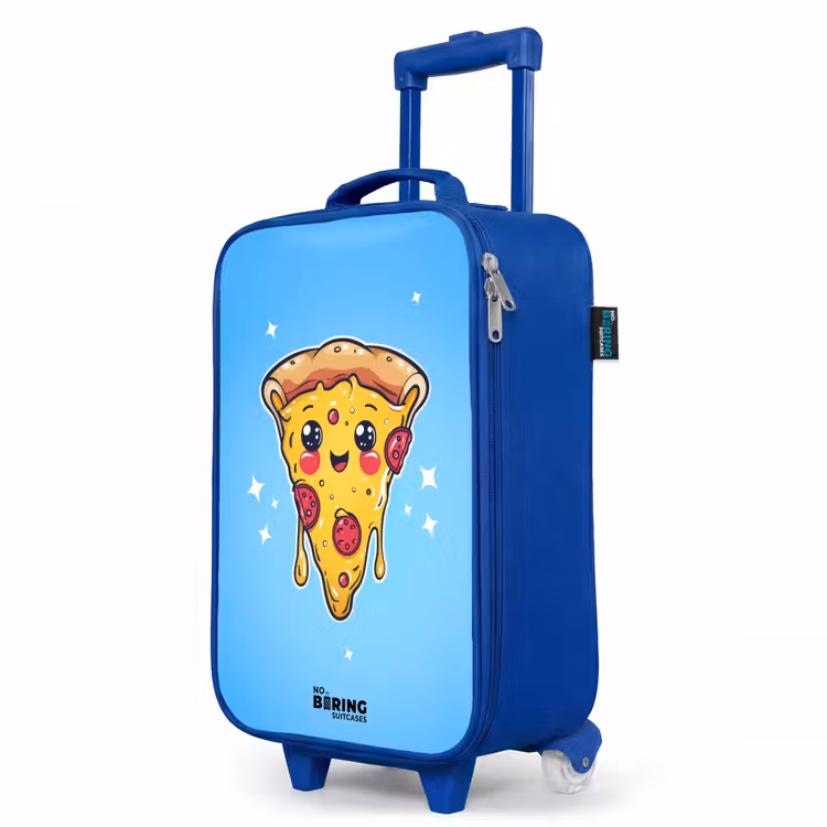 Children's suitcase - Blue - Pizza with blue background — 5