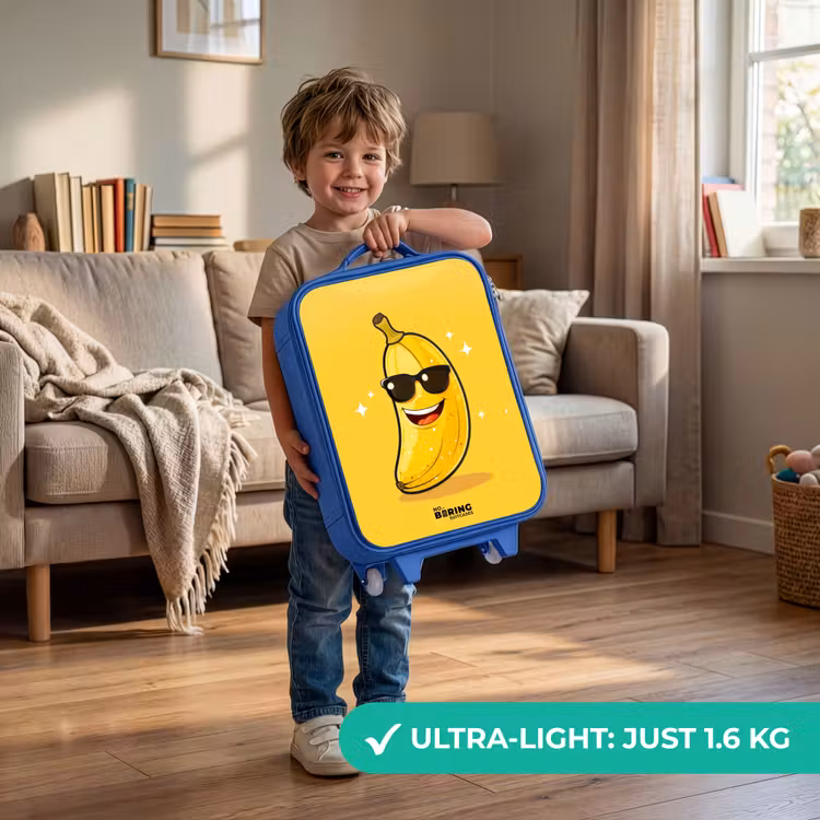 Children's suitcase - Blue - Smiling banana with black sunglasses — 3