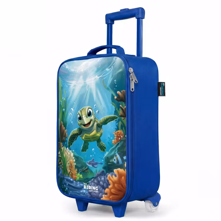 Children's suitcase - Blue - Turtle in colorful underwater world — 5