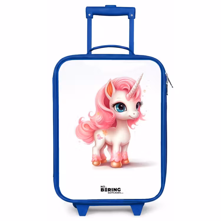 Children's suitcase - Blue - Unicorn with pink mane — 1