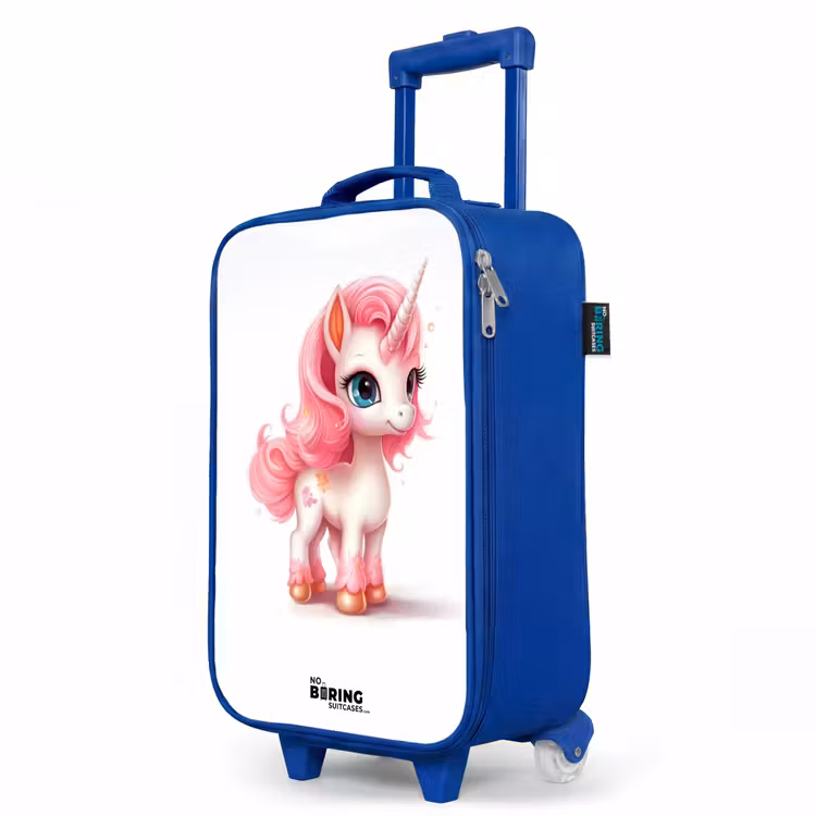 Children's suitcase - Blue - Unicorn with pink mane — 5