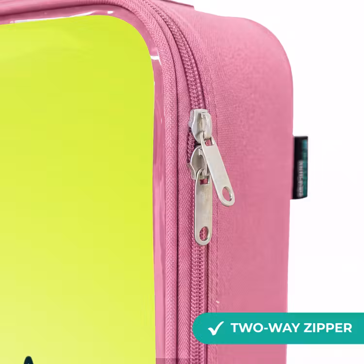 Children's suitcase - Pink - Happy pineapple with green background — 4