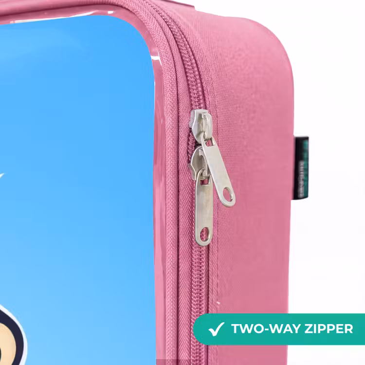 Children's suitcase - Pink - Pizza with blue background — 4