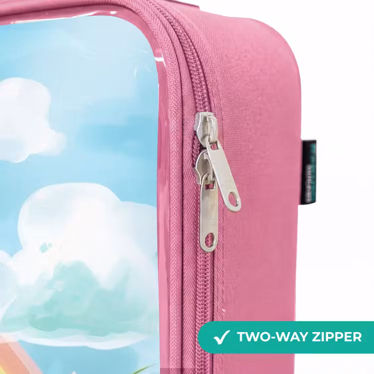 Children's suitcase - Pink - Teddy bear among flowers — 4