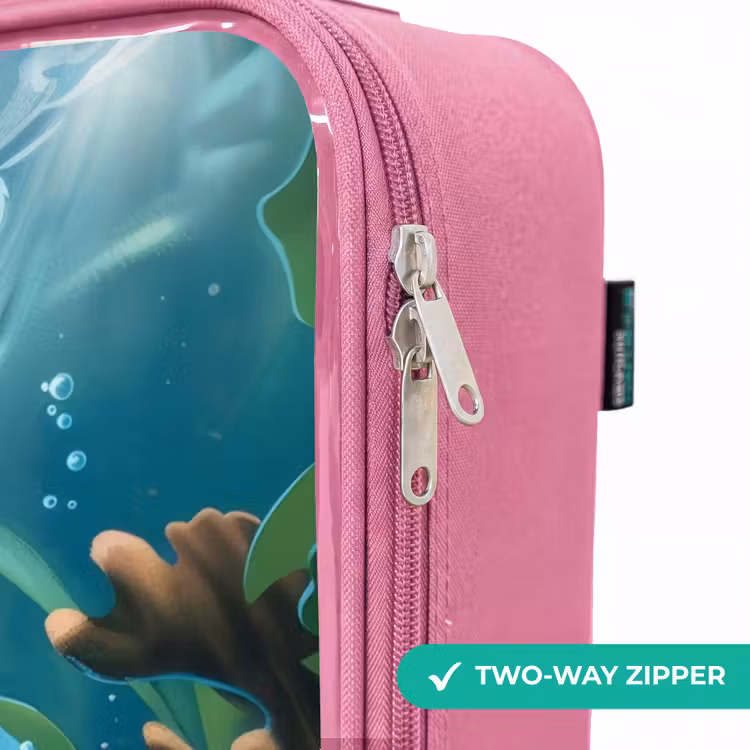 Children's suitcase - Pink - Turtle in colorful underwater world — 4
