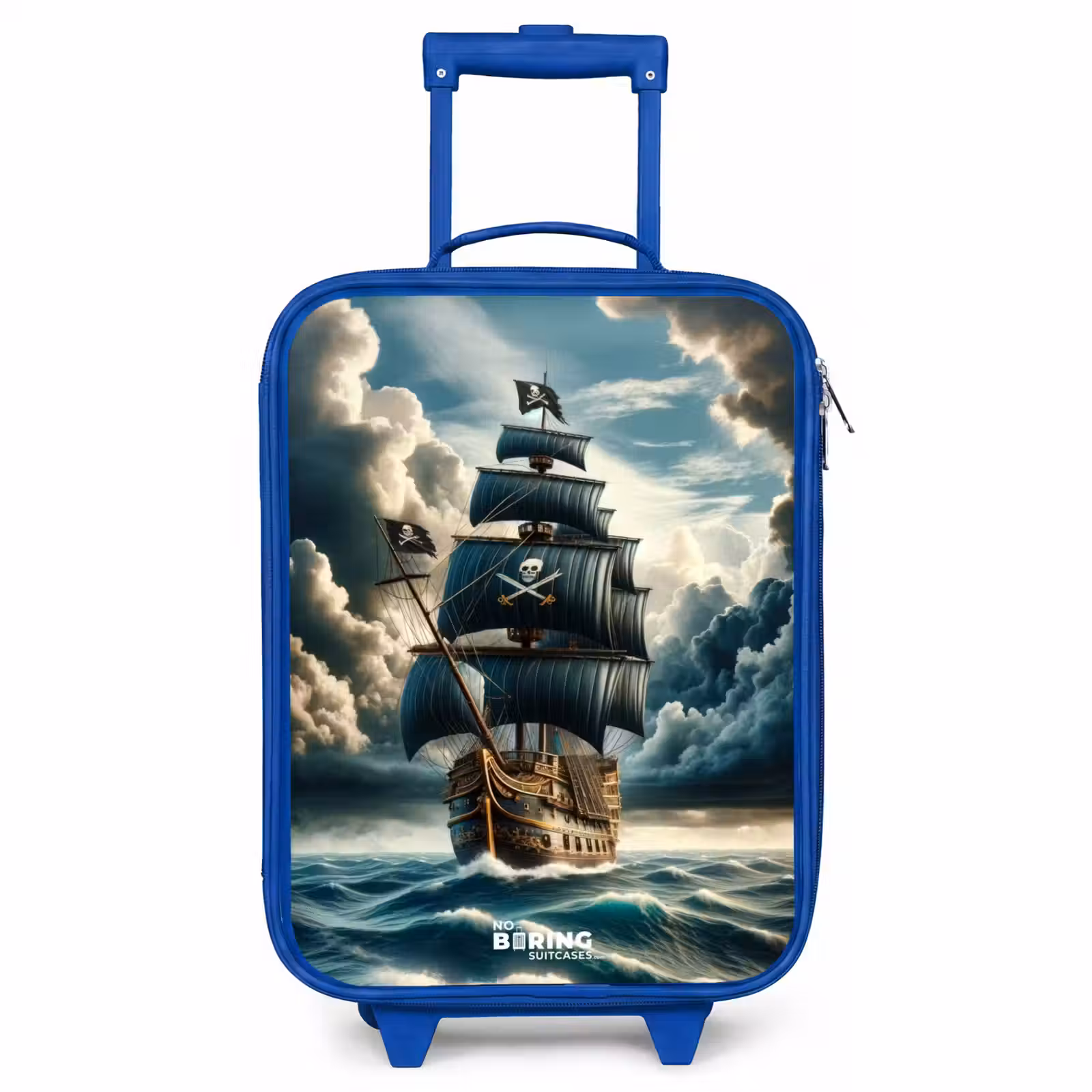 Children's suitcase - Blue - Pirate ship on a raging sea — 1