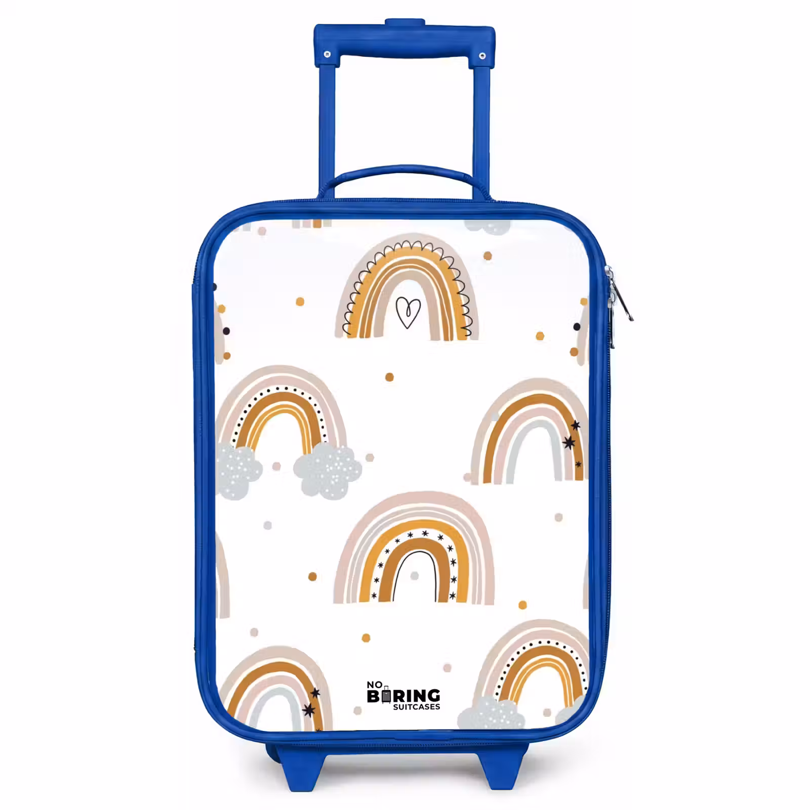 Children's suitcase - Blue - Rainbows pattern in soft colors — 1