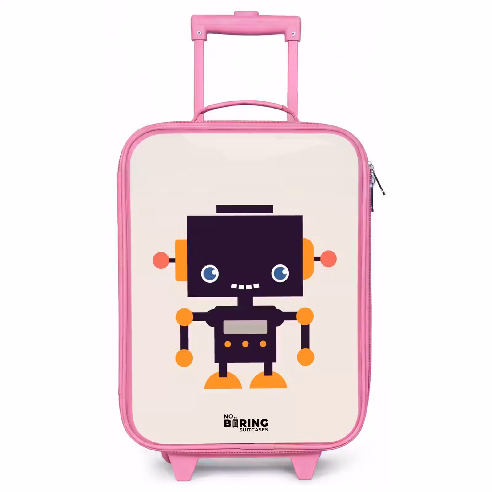 Children's suitcase - Pink - Black robot with orange accents — 1