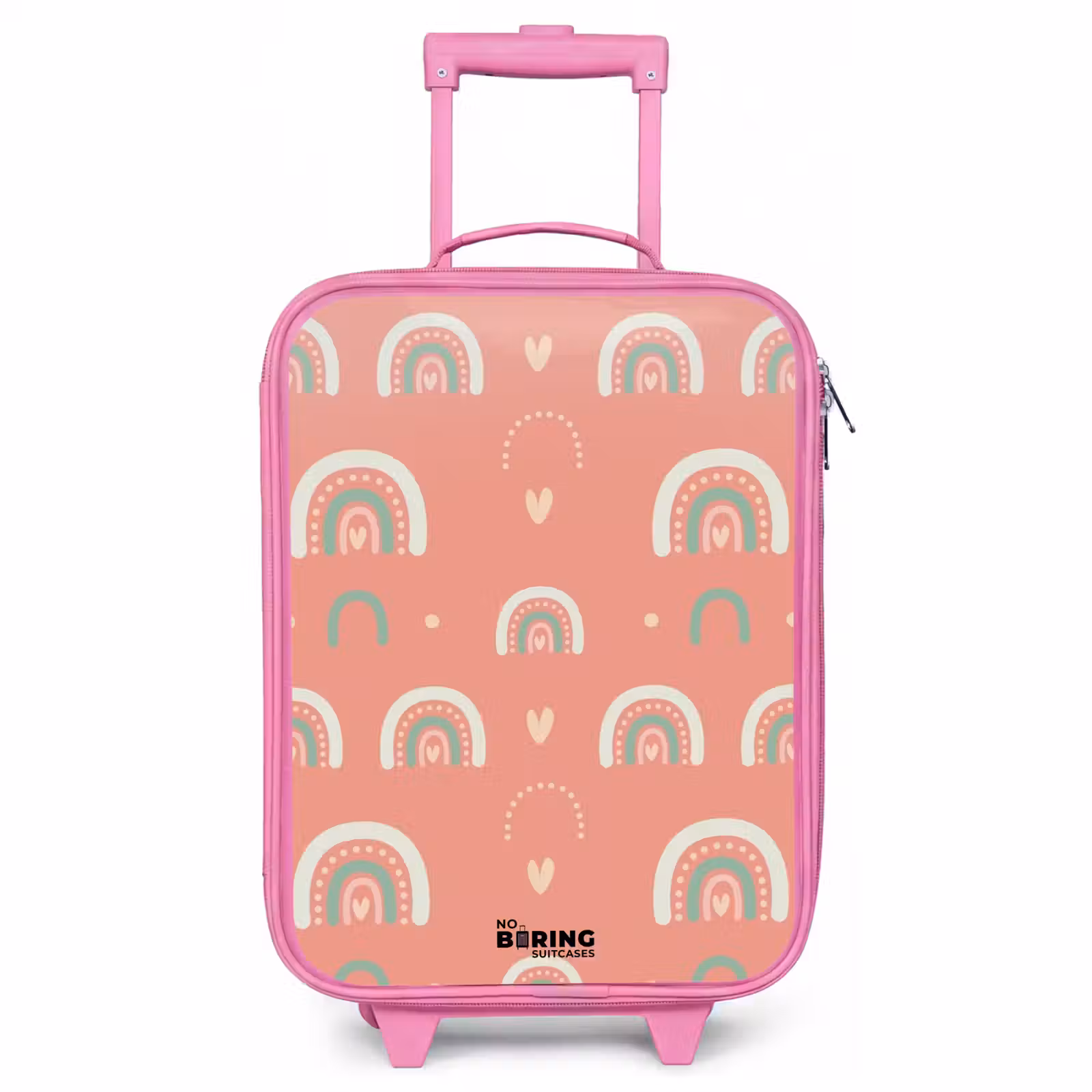Children's suitcase - Pink - Coral color arcs — 1