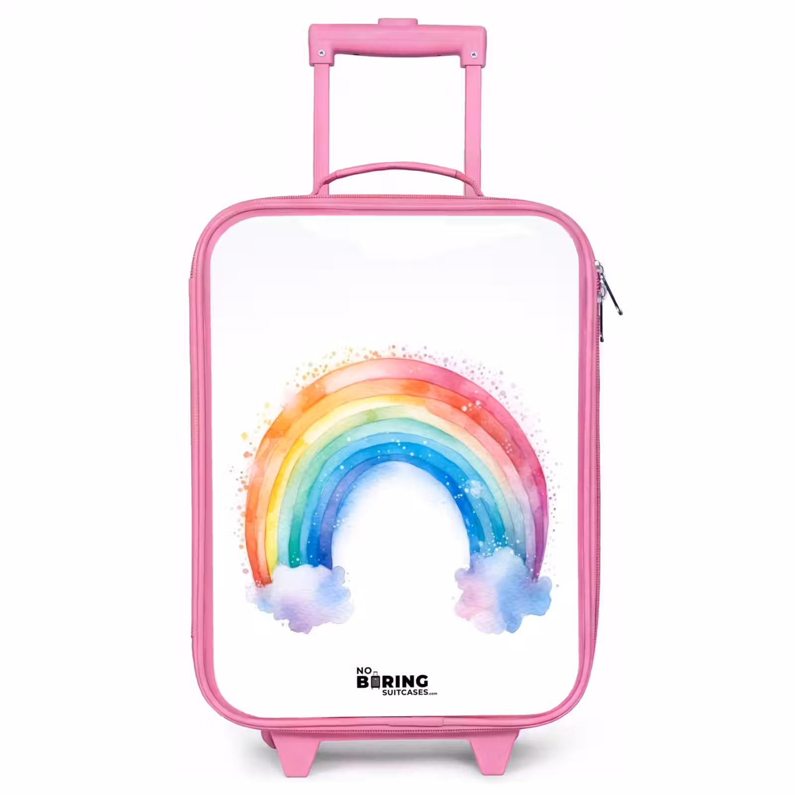 Children's suitcase - Pink - Watercolor rainbow — 1