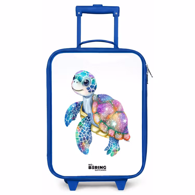 Children's suitcase - Blue - Colorful turtle as a mosaic — 1